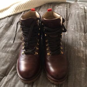 Tory Burch lace up combat boots